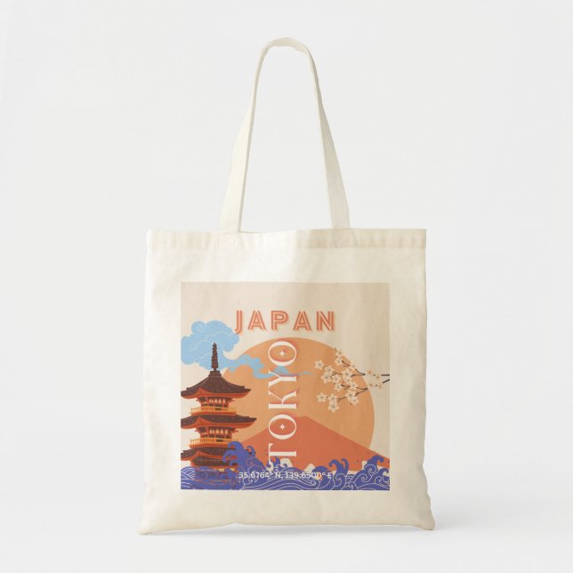 Bolsa Tote Tóquio Japão Viagem Art (Frente)