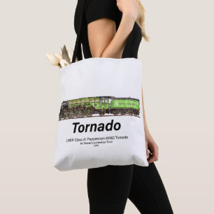 Bolsa Tote Tornado Vintage Comboio a Vapor Comboio Inglês Loc