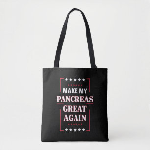 Bolsa Tote Torne Meu Pâncreas Grande Novamente Conscientizaçã
