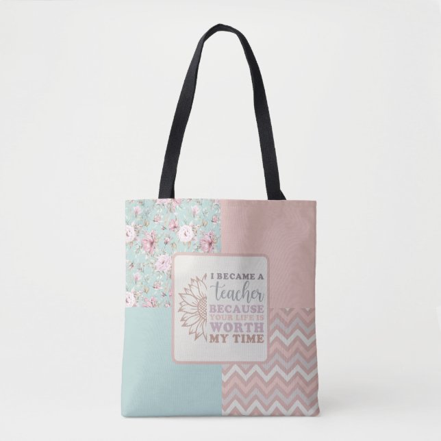 Bolsa Tote Tornei-me um Professor (Frente)