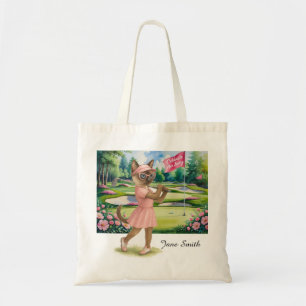 Bolsa Tote Torneio de Golfe para amantes de gatos siameses