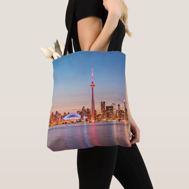 Bolsa Tote Toronto Skyline no Sunset (Close Up)