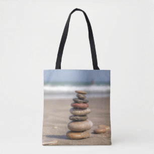 Bolsa Tote Torre de pedra na praia