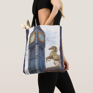 Bolsa Tote Torre do Relógio Big Ben no Palácio de Westminster