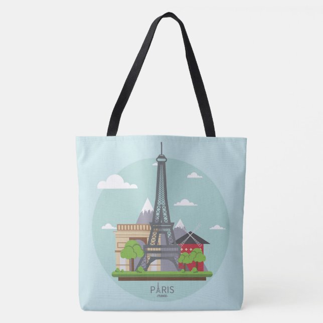 Bolsa Tote Torre Eiffel de Paris (Frente)