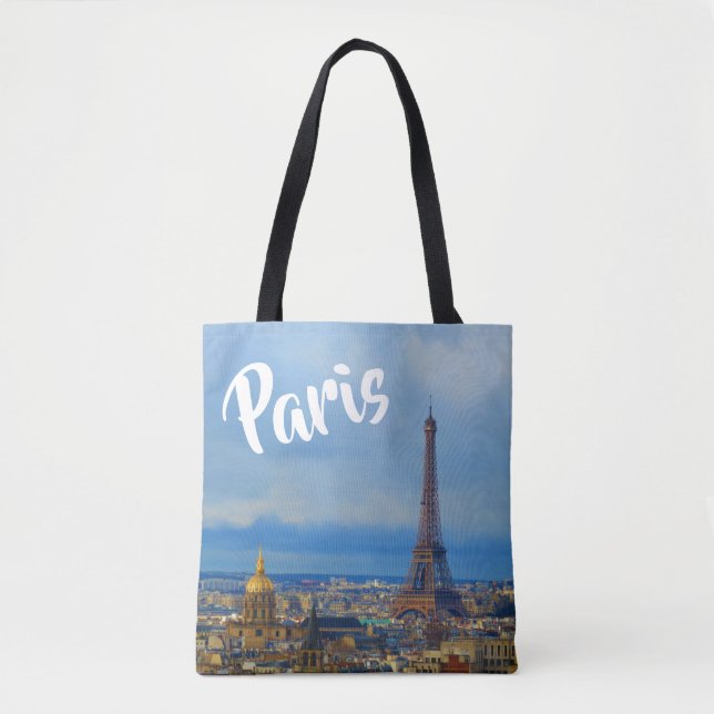 Bolsa Tote Torre Eiffel em Paris - saco (Frente)