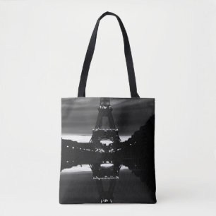 Bolsa Tote Torre Eiffel Paris França vintage reflexão