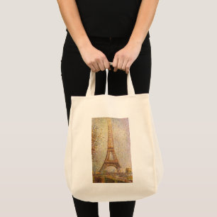 Bolsa Tote Torre Eiffel por Georges Seurat, belas artes do