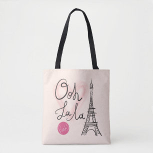 Bolsa Tote Torre Eiffel tirada mão
