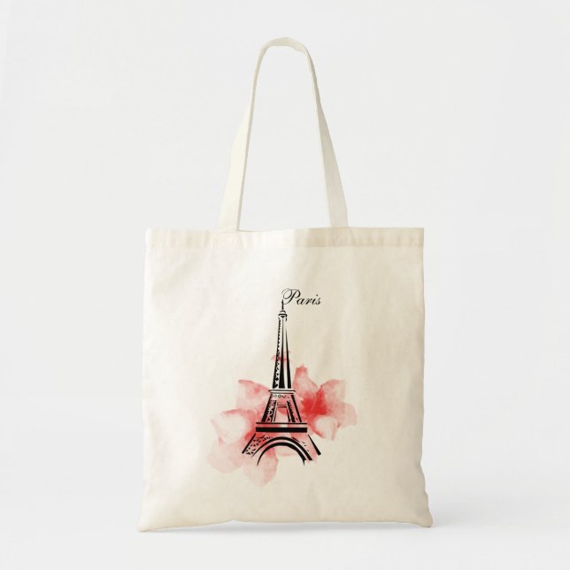 Bolsa Tote Torre Romântica Eiffel Paris (Frente)