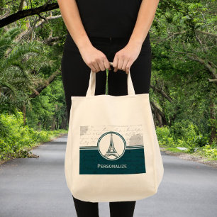 Bolsa Tote Torre Teal Eiffel