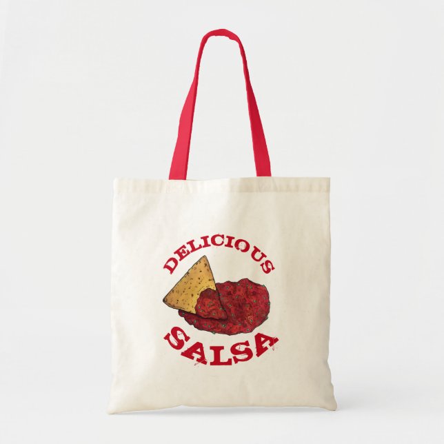 Bolsa Tote Tortilla Chips e Dip Tomato Salsa Comida mexicana (Frente)