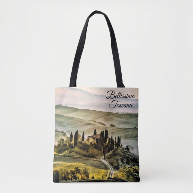 Bolsa Tote *~* Toscana. Língua italiana Bellissima Toscana (Frente)
