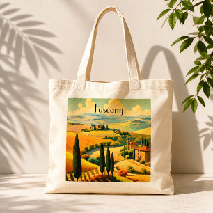 Bolsa Tote Toscana Rústica Vintage com Texto Personalizado