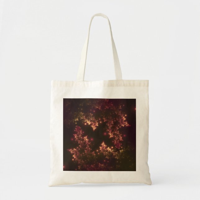Bolsa Tote Tot Bag Fractal Deixa o brilho vermelho (Frente)