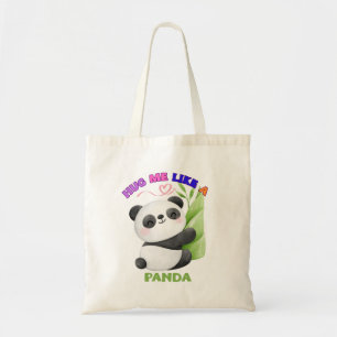 Bolsa Tote 🐼 Tote Bag - Abraçar-me como um Panda