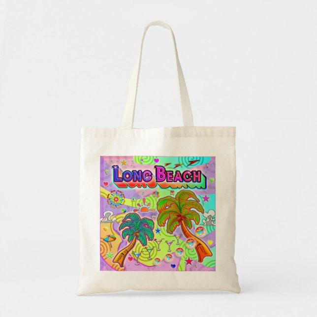 Bolsa Tote Tote Bag Alvo de Férias de Longa Praia (Frente)
