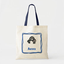 Tote Bag - Cat Letter A com o nome no quadro