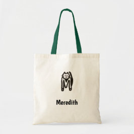 Bolsa Tote Tote Bag - Cat Letter M com o nome