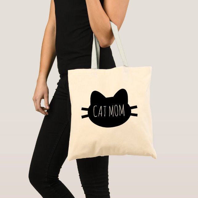 Bolsa Tote Tote Bag "CAT MOM" (Frente (produto))