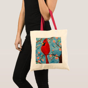 Bolsa Tote Tote Bag com Charlie Cardinal em Primavera