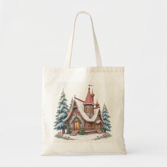Bolsa Tote Tote Bag com design de Natal (Frente)