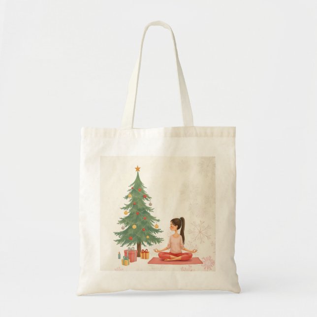 Bolsa Tote Tote Bag com design de Natal (Frente)