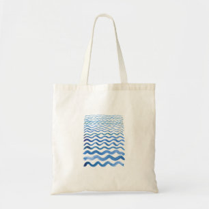 Bolsa Tote Tote Bag com impressão de ondas azuis