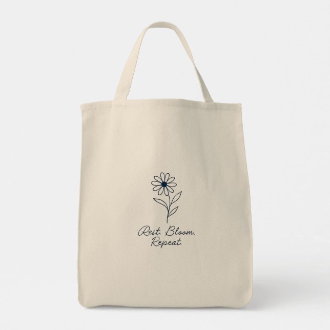 Bolsa Tote Tote Bag de Arte de Linha Mínima (Verso)
