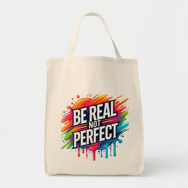 Bolsa Tote Tote Bag de aspas positivas | Saco de Toque de Aut (Frente)