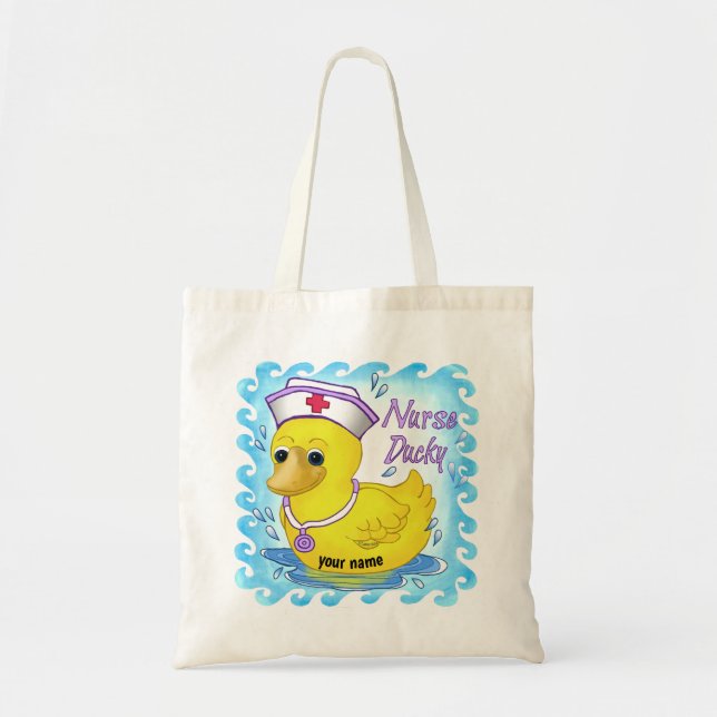 Bolsa Tote Tote Bag de Enfermeira Personalizada Ducky (Frente)