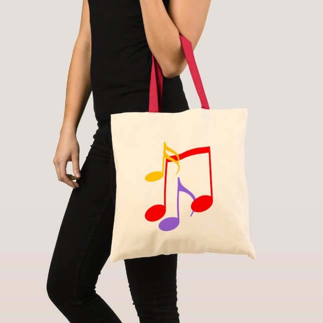 Bolsa Tote Tote Bag de Notas de Música (Frente (produto))