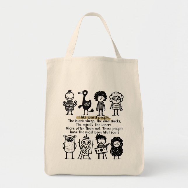 Bolsa Tote Tote Bag de um profundo ditado engraçado e criatur (Frente)