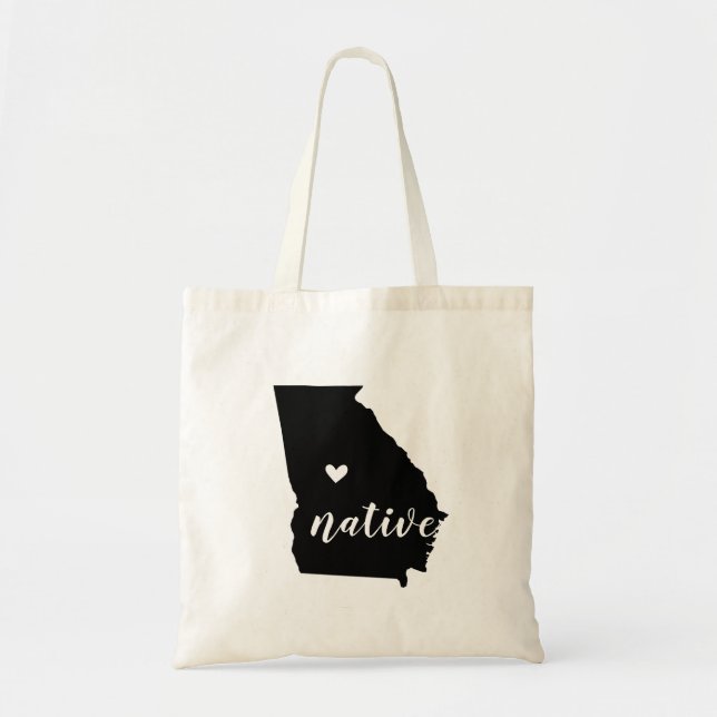 Bolsa Tote Tote Bag do Estado Nativo da Geórgia (Frente)