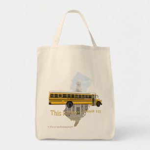 Bolsa Tote Tote Bag do Motorista do New Jersey School Bus