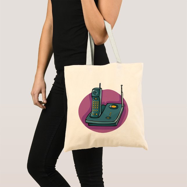 Bolsa Tote Tote Bag do Telefone e da secretária eletrônica (Criador carregado)