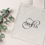 Bolsa Tote Tote Bag Elegante de Bridesmaid Gift Monograma<br><div class="desc">Dama elegante da dama de honra. Design Monograma.</div>