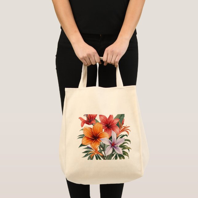 Bolsa Tote Tote bag Fleurs exotiques (Frente (produto))