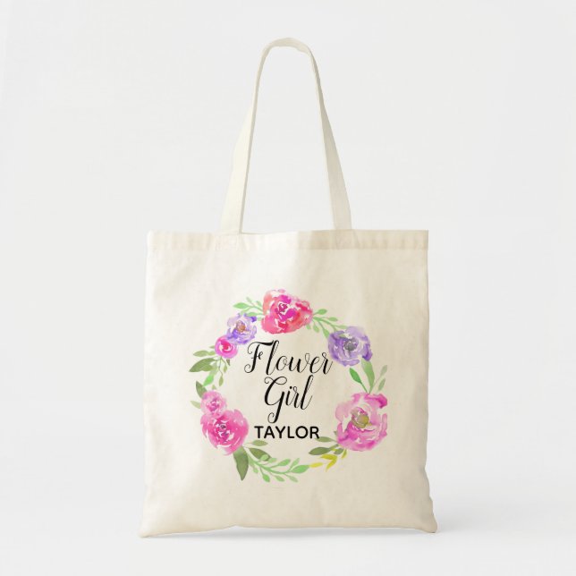 Bolsa Tote Tote Bag Floral Girl Personalizada (Frente)