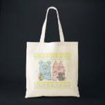 Bolsa Tote Tote Bag "Hug Sameach"<br><div class="desc">Tote Bag "Hug Sameach" Usufrua deste doce, Cat plus Dog plus Mouse plus Bird Hanukkah bolsa para todas as suas necessidades de doação. Para adicionar à diversão, encha-a com alguns sonhos e gelados de chocolate de ouro, velas ou o que lhe convém! Vários outros estilos e cores de bolsa são...</div>
