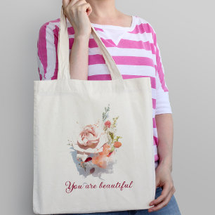 Bolsa Tote Tote Bag, ilustrador rosa rosa rosa rosa
