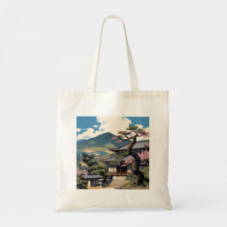 Bolsa Tote Tote Bag Japonais – Paysage Traditionnel & Temple 