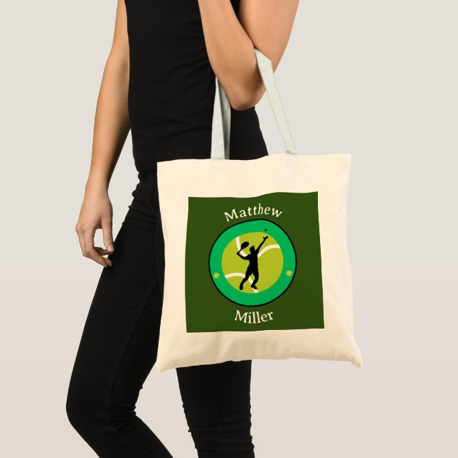 Bolsa Tote Tote Bag - Jogador Tênis - Personalizado - Adicion (Frente (produto))