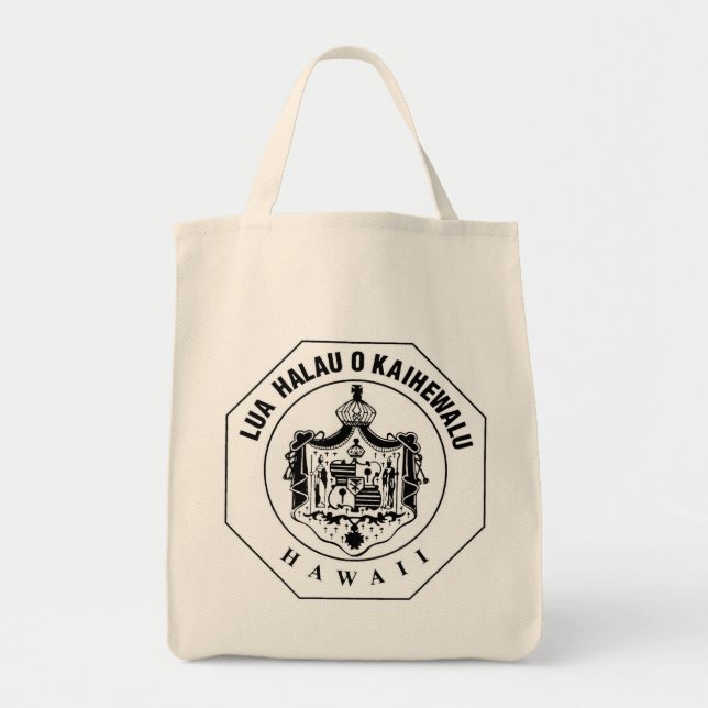Bolsa Tote Tote Bag - Kaihewalu Lua com a Batalha de Koa (Frente)
