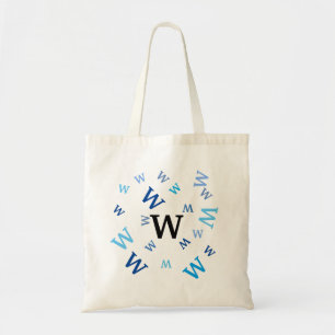 Bolsa Tote Tote Bag - Letras Azuis