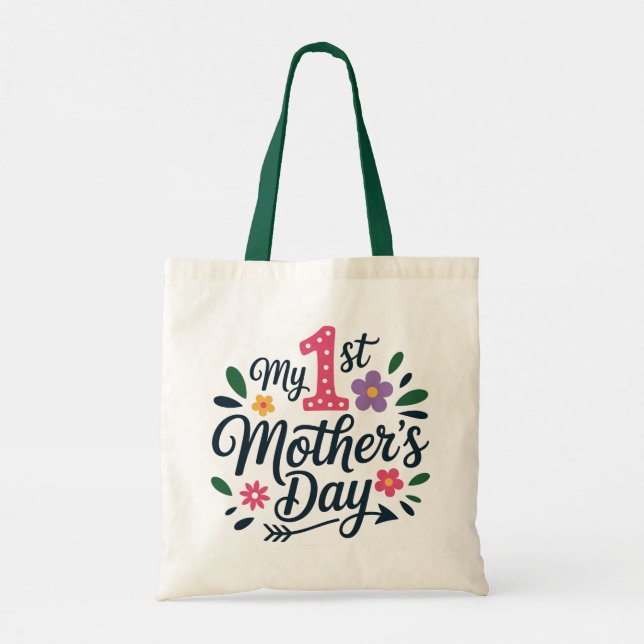 Bolsa Tote Tote Bag-My First Mother's Day Tote Bag (Verso)
