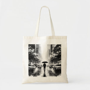 Bolsa Tote Tote Bag - Neon Noir Rainy Cityscape