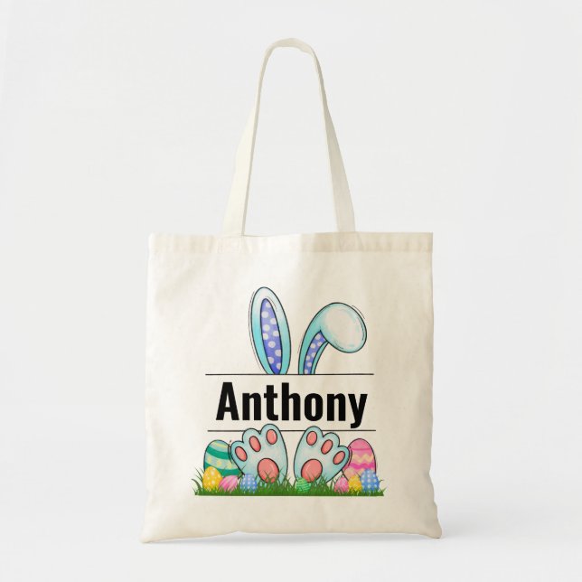 Bolsa Tote Tote Bag Personalizado de Coelhinho de Páscoa - No (Frente)