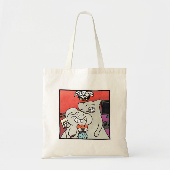 Bolsa Tote Tote Bag “Retrato de família Ragnagna " (Frente)