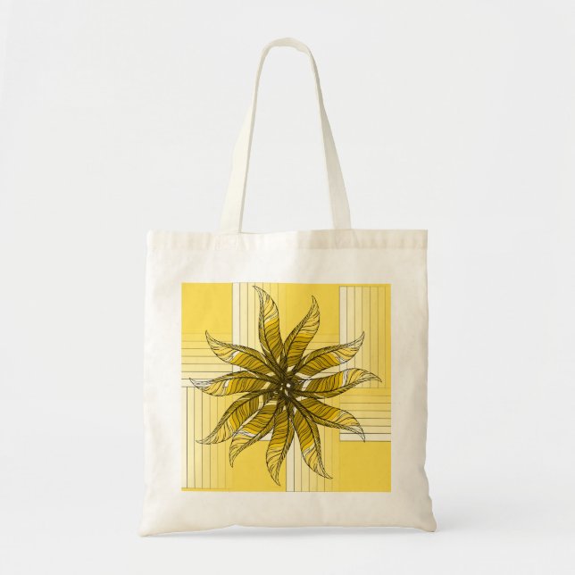 Bolsa Tote Tote Bag - Roda de pintura em amarelo (Frente)